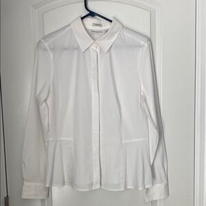 Liz Claiborne White Long Sleeve Button Up Large Women’s Blouse